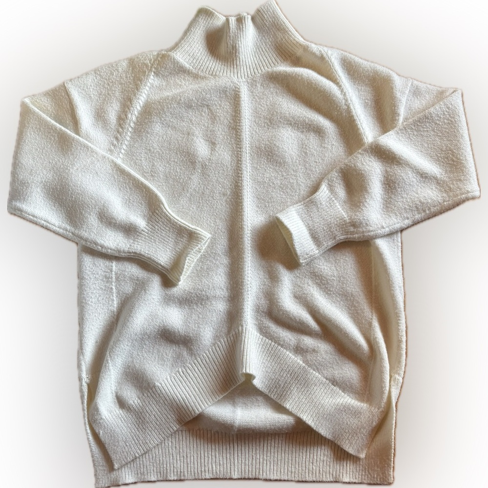 Maeve Cream Soft Mock Neck Sweater